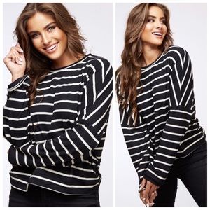 Black & white striped top